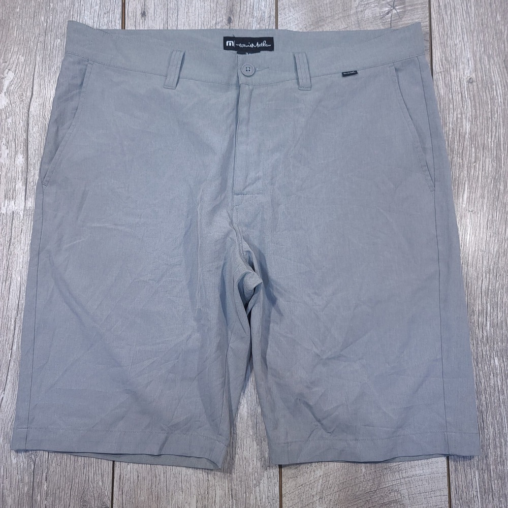 Travis Mathew Shorts Mens 36 Gray Performance Golf Stretch Casual